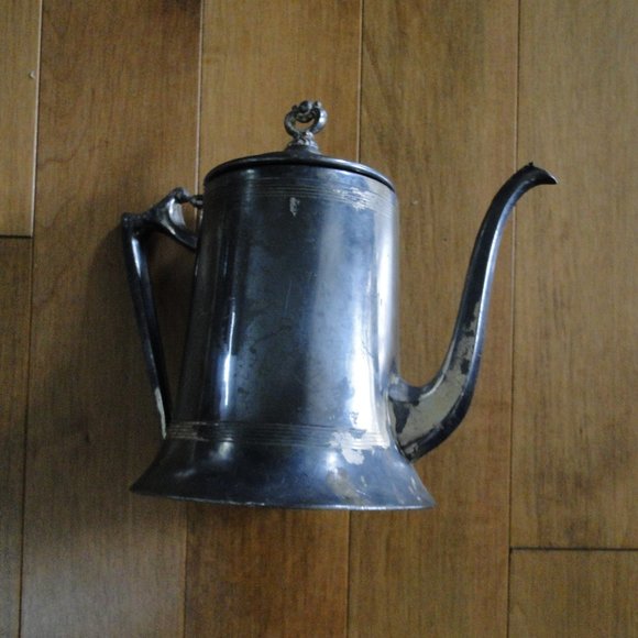 ANTIQUE PEWTER TEAPOT - Picture 1 of 7